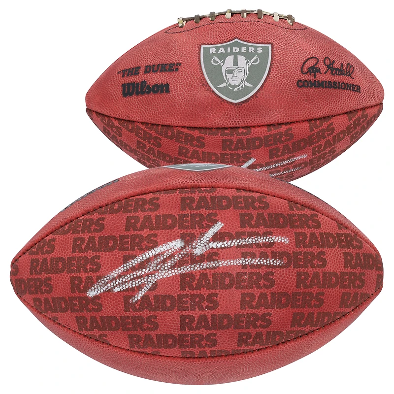 Ballon de football Duke Showcase autographié par Charles Woodson des Green Bay Packers