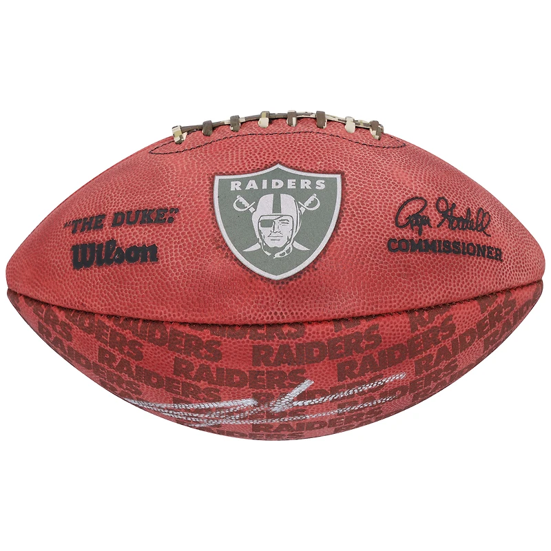 Ballon de football Duke Showcase autographié par Charles Woodson des Green Bay Packers