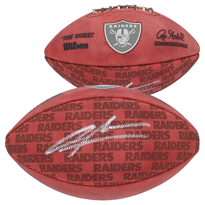 Ballon de football Duke Showcase autographié par Charles Woodson des Green Bay Packers