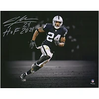 Charles Woodson Oakland Raiders Autographed 11" x 14" Spotlight Photograph with "HOF 21" Inscription