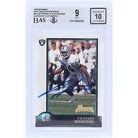 Charles Woodson Oakland Raiders Autographed 1998 Bowman #181 Beckett Fanatics Witnessed Authenticated 9/10 Rookie Card