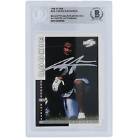 Carte de recrue authentifiée signée par Charles Woodson Oakland Raiders, série 1, encre argentée n° 236, fanatiques de Beckett, 1998