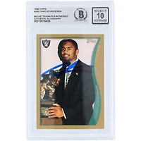 Carte de recrue 1998 Topps n° 356 de Charles Woodson (Oakland Raiders), autographiée et authentifiée par Beckett Fanatics Witnessed (n° 10).