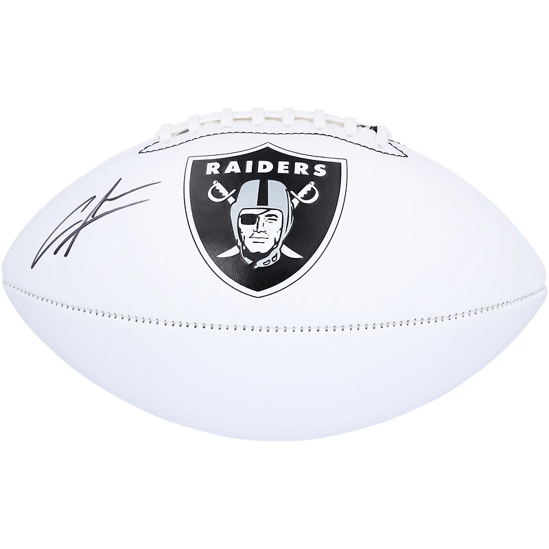 Charles Woodson Oakland Raiders Ballon de football à panneau blanc Franklin dédicacé