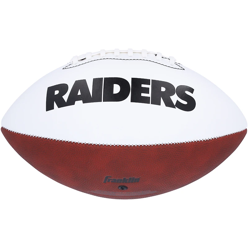 Charles Woodson Oakland Raiders Ballon de football à panneau blanc Franklin dédicacé