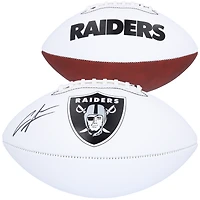 Charles Woodson Oakland Raiders Ballon de football à panneau blanc Franklin dédicacé