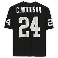 Charles Woodson Oakland Raiders Autographed Mitchell & Ness Black Authentic Throwback Jersey