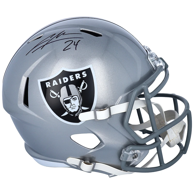 Charles Woodson Oakland Raiders Autographed Riddell Speed Replica Helmet