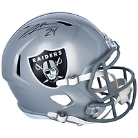 Charles Woodson Oakland Raiders Autographed Riddell Speed Replica Helmet
