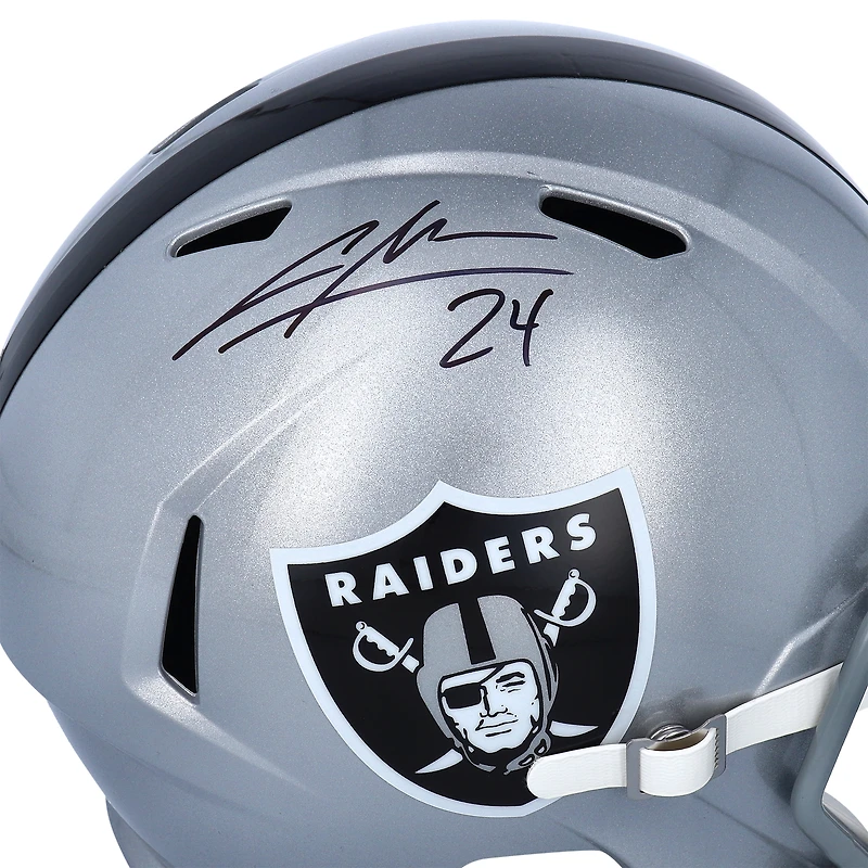 Charles Woodson Oakland Raiders Autographed Riddell Speed Replica Helmet