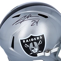 Charles Woodson Oakland Raiders Autographed Riddell Speed Replica Helmet