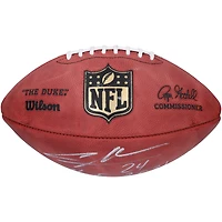 Ballon de football professionnel Wilson Duke autographié par Charles Woodson des Oakland Raiders avec l'inscription « HOF 21 »