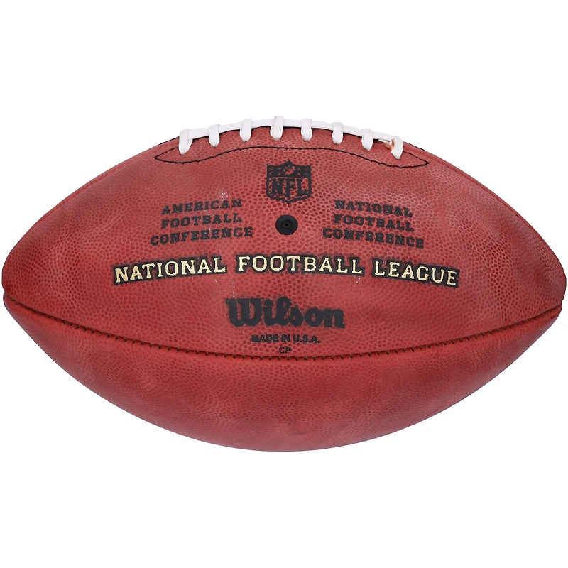 Ballon de football professionnel Wilson Duke autographié par Charles Woodson des Oakland Raiders avec l'inscription « HOF 21 »