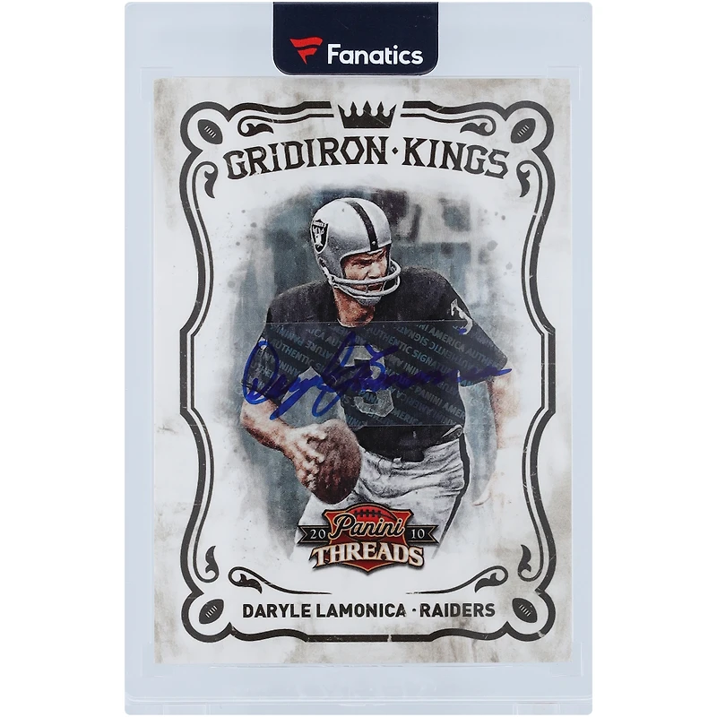 Daryle Lamonica Oakland Raiders Autographed 2010 Panini Threads Gridiron Kings #9 #4/50 Card