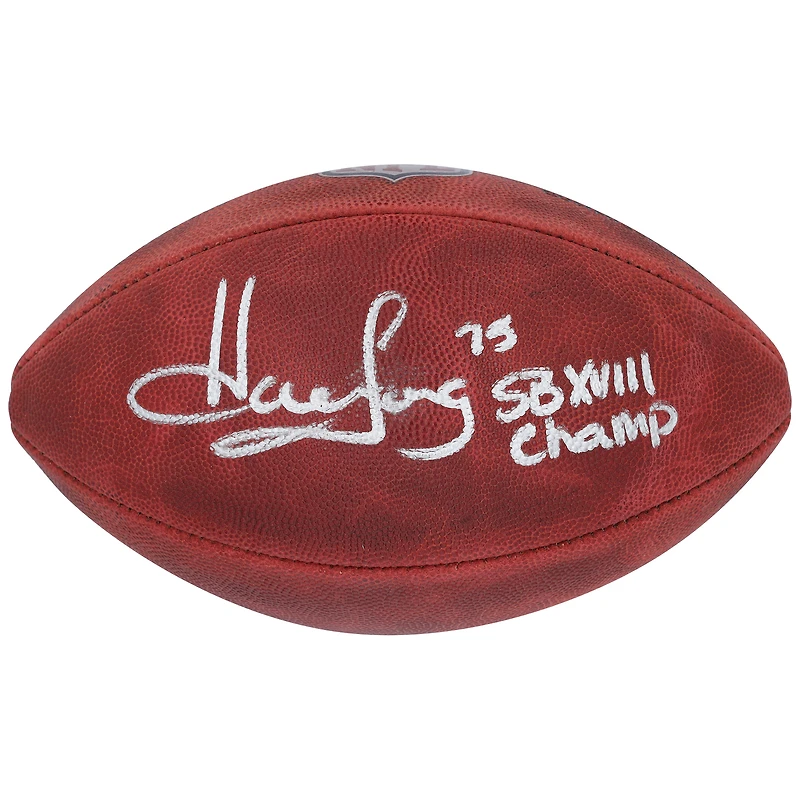Howie Long Oakland Raiders Autographed Duke Full Color Football with "SB XVIII Champ" Inscription