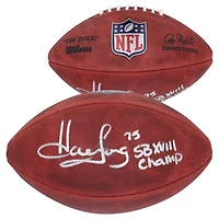 Howie Long Oakland Raiders Autographed Duke Full Color Football with "SB XVIII Champ" Inscription
