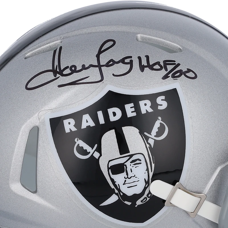 Howie Long Oakland Raiders Autographed Riddell Speed Mini Helmet with "HOF 2000" Inscription