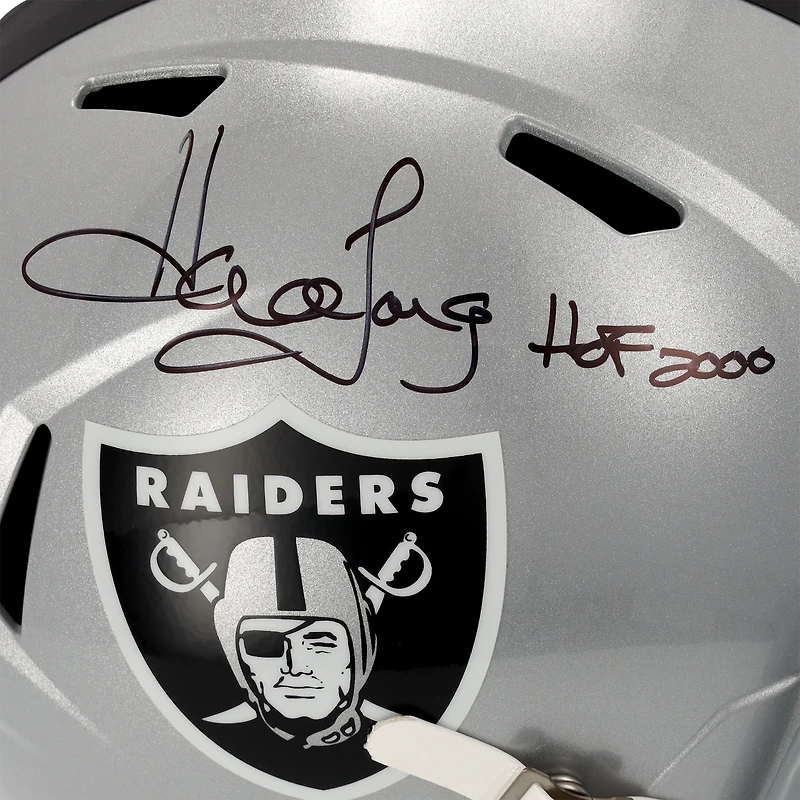 Howie Long Oakland Raiders Autographed Riddell Speed Replica Helmet with "HOF 2000" Inscription