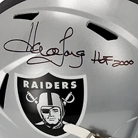 Howie Long Oakland Raiders Autographed Riddell Speed Replica Helmet with "HOF 2000" Inscription