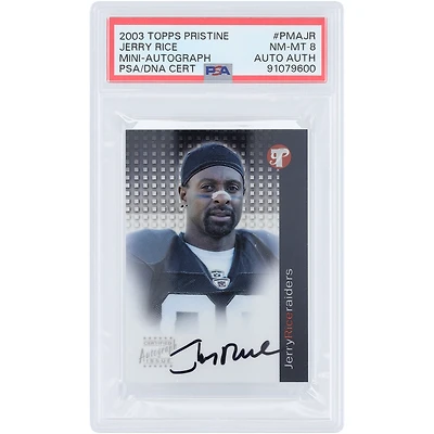 Jerry Rice Oakland Raiders Autographed 2003 Topps Pristine Mini #PMA-JR PSA Authenticated 8/Auto Auth Card