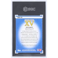 Jim Plunkett Oakland Raiders Autographed 2011 Topps Gold Super Bowl Legends #SBA-XV #2/10 SGC Authenticated 8.5/10 Card