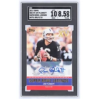 Jim Plunkett Oakland Raiders Autographed 2011 Topps Gold Super Bowl Legends #SBA-XV #2/10 SGC Authenticated 8.5/10 Card