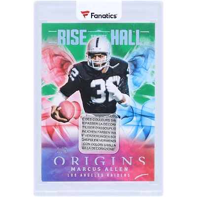 Marcus Allen Oakland Raiders 2025 Panini Origins Rise to the Hall Laundry Tag Relic #RTH-MAL #1/5 Card