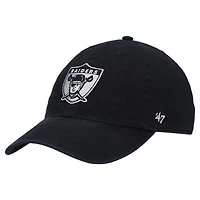 Men's '47 Black Oakland Raiders Gridiron Classics Clean Up Adjustable Hat