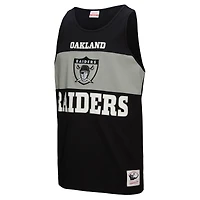 Débardeur rétro colorblock noir Mitchell & Ness pour homme des Oakland Raiders