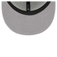 Men's New Era Silver Oakland Raiders Gridiron Classics Main Script 9FIFTY Snapback Hat