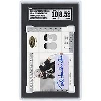 Ted Hendricks Oakland Raiders Autographed 2003 Leaf Certified Materials Fabric Of The Game Dual-Color Relic #FG-56 #12/83 SGC Authenticated 8.5/10 Card