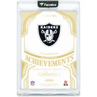 Carte autographiée Tim Brown des Raiders d'Oakland, collection Panini Flawless Sapphire Achievements 2025 #FA-TBN #6/10
