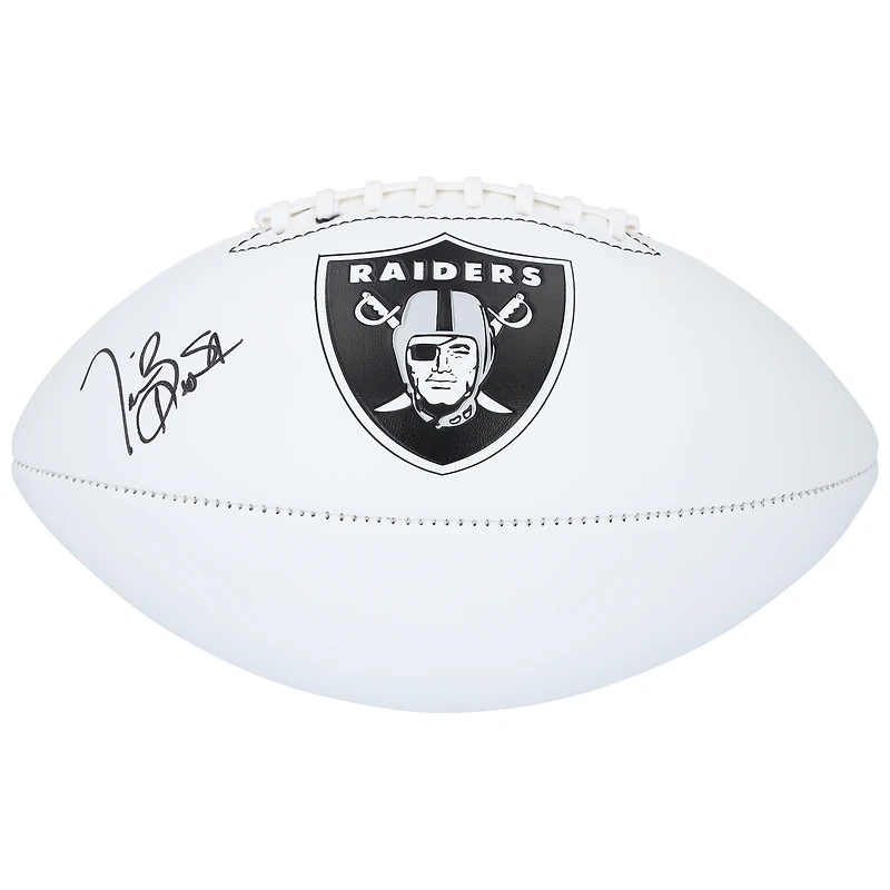 Tim Brown Oakland Raiders Autographed Franklin White Panel Football  