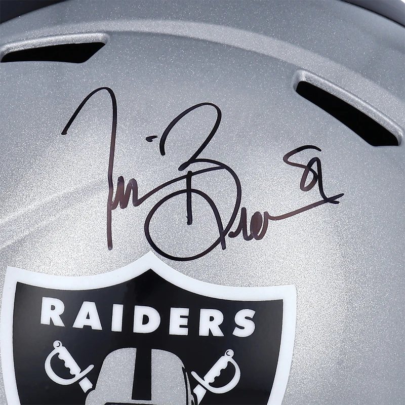 Tim Brown Oakland Raiders Autographed Riddell Speed Replica Helmet