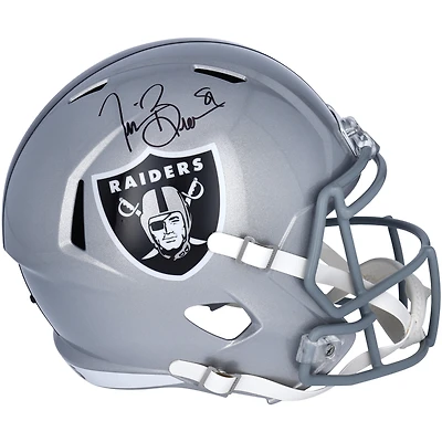 Tim Brown Oakland Raiders Autographed Riddell Speed Replica Helmet