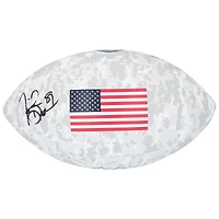 Tim Brown Oakland Raiders Autographed Wilson 2024 Salute To Service Football