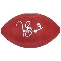 Ballon de football Wilson Duke en couleur autographié par Tim Brown des Oakland Raiders