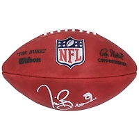 Ballon de football Wilson Duke en couleur autographié par Tim Brown des Oakland Raiders