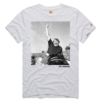 Unisex Homage John Madden Ash Oakland Raiders Tri-Blend T-Shirt