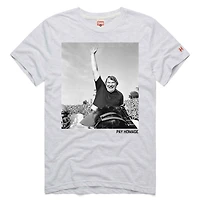 Unisex Homage John Madden Ash Oakland Raiders Tri-Blend T-Shirt