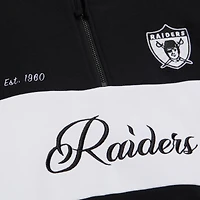 Women's Mitchell & Ness Black Oakland Raiders Quarter-Zip Jacket