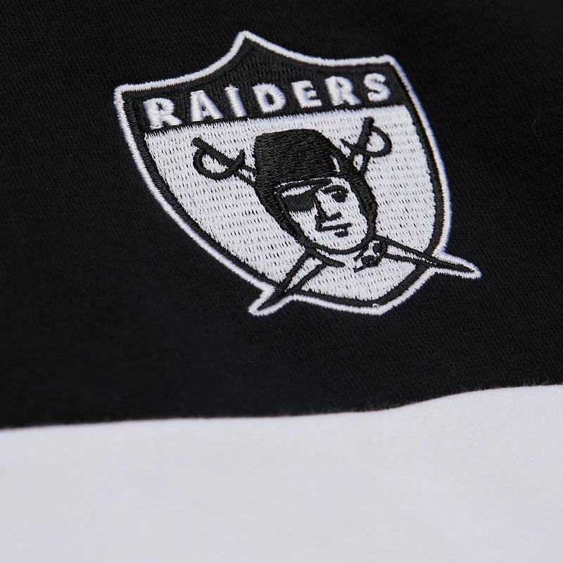 Women's Mitchell & Ness Black Oakland Raiders Quarter-Zip Jacket