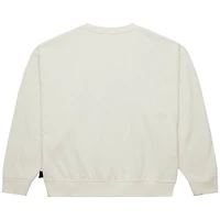 Women's Mitchell & Ness  Cream Oakland Raiders Throwback Logo 3.0 Pullover Sweatshirt