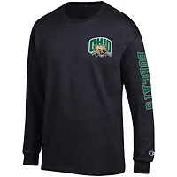 T-shirt à manches longues Champion Ohio Bobcats Team Stack pour homme, noir