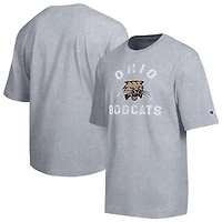 T-shirt d'équipe vieilli gris chiné Champion Ohio Bobcats pour hommes