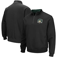 Men's Colosseum Black Ohio Bobcats Tortugas Logo Quarter-Zip Jacket