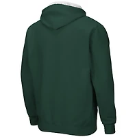 Colosseum Green Ohio Bobcats Arch & Logo 3.0 Sweat à capuche entièrement zippé pour homme
