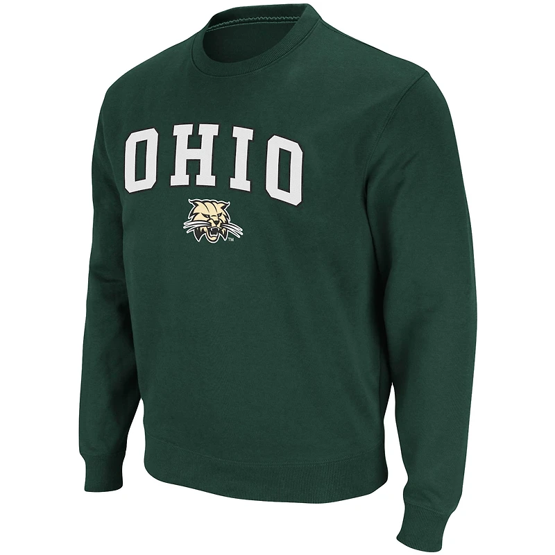 Colosseum Green Ohio Bobcats Arch & Logo Tackle Twill Pullover pour homme