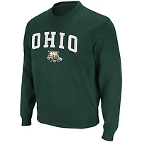 Colosseum Green Ohio Bobcats Arch & Logo Tackle Twill Pullover pour homme