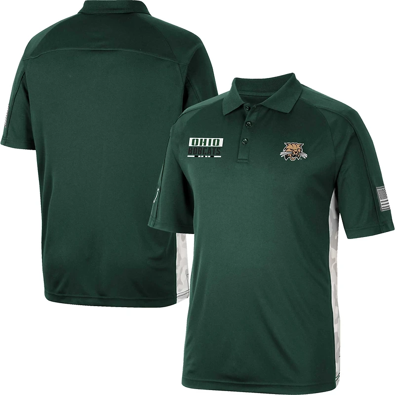 Colosseum Green Ohio Bobcats OHT Military Appreciation Snow Camo Polo pour homme